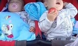 弟弟坐在窗臺吃瓜,弟弟的悠閑午后時光